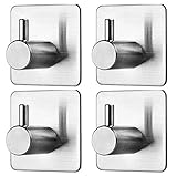 Fácil de instalar: este gancho de pared ajustable no requiere taladros y no dañará la pared. Gracias al uso de la cinta 3M, es una solución para colgar sin dañar la pared. No se necesitan herramientas como martillos o taladros. Simplemente despegar la capa protectora en la parte posterior y pegarla a la posición deseada.