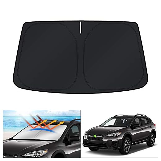 KUST Windshield Sun Shade for 2012-2017 Subaru Crosstrek/XV 2018-2023 Subaru Crosstrek Accessories Sunshade Foldable Sun Protector Block UV Rays Keep Car Cooler