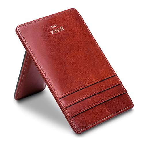Image of Bosca Old Leather RFID Blocking Front Pocket Wallet with Magnetic Money Clip - Leather Wallet for Men