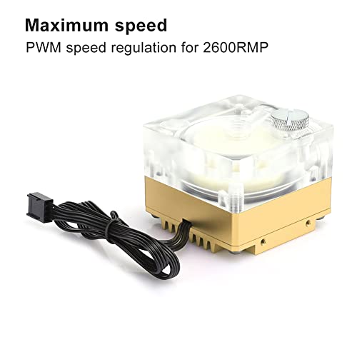 Enfriador de agua de aluminio acrílico Cocoarm DC12V para constructores de PC 3