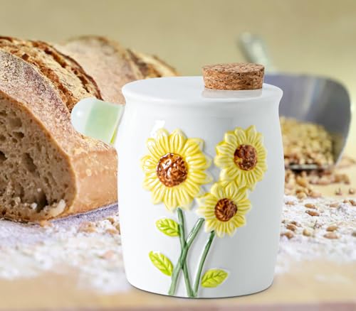 Dispensador de azúcar de girasol cerámico con 50% de descuento