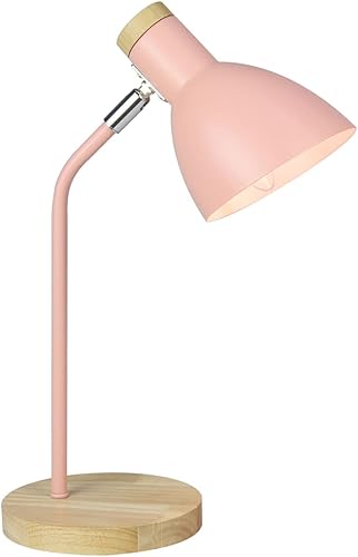 Miniatura 8 de Lampwell Helle - Lámpara de escritorio negra para oficina en casa, dormitorio, base de madera, lámpara de escritorio para estudiantes y niñas, 9.69