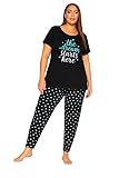 UC Ex Evans Plus Size Clothing for Women, Ladies Pyjamas Pjs Set Nightwear Blue