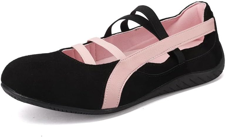 MAVMAX Mary Jane Shoes Ballet Sneakers for Women Casual Sneakers with Elastic Strap Non Slip Women's Ballet Flats with Foam Insole for Comfortable Daily Outgoing Work - Image 8