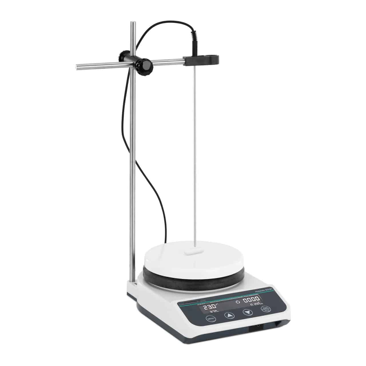 Steinberg Systems SBS-LAB-112 - Agitatore magnetico con piastra riscaldante, 2 l, 50-1500 giri/min, piastra di riscaldamento con agitatore magnetico
