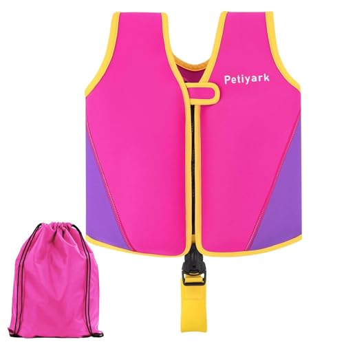 Petiyark Gilet da Nuoto Bambini, Giubbotto Galleggiante, Giubbotto da Nuoto in Neoprene per Bambini, Aiuto Ideale per Il Galleggiamento perBambine, 2-3 anni