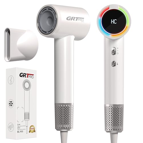 Phon Capelli Professionale Ionico 2200W Asciugacapelli Phone Capelli Fono Capelli 200 Milioni Di Ioni Negativi, 340g Leggero Controllo intelligente del Sensore Asciugatura Veloce Casa Viaggio Gimnasio