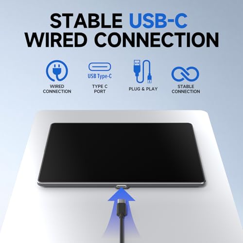 Wired Bluetooth Trackpad for Windows 10 & 11, 3-in-1 Connectivity Modes,High Precision Control, Portable Multi-Touch Gestures touchpad for PC & Laptop - Thumbnail 3