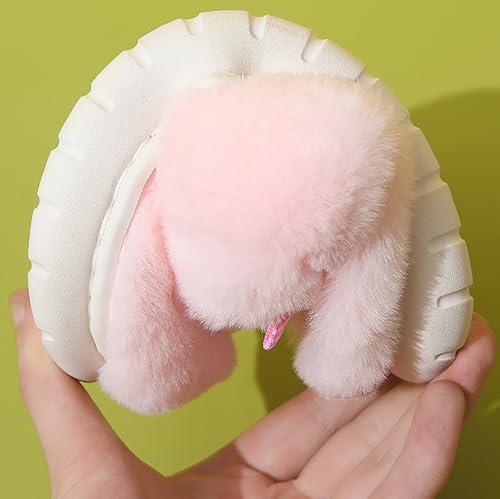 Baby Girls Boys House Slippers with Non-slip Rubber Cute Fuzzy Plush Slip-On Footwear for Kids Warm Winter Indoor3