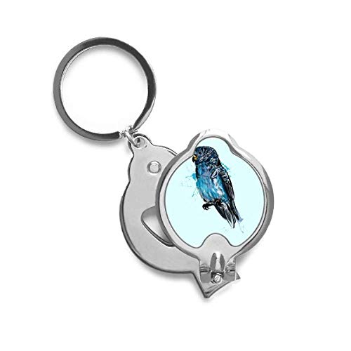 Cortador de uñas negro y azul con diseño de loro pájaro DIYthinker 1