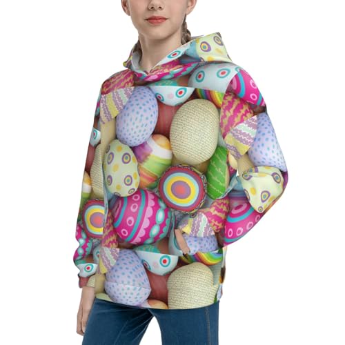Colorful Easter Eggs Kid Hoodies Boys Sweatshirts Girls Pullover with Pocket2
