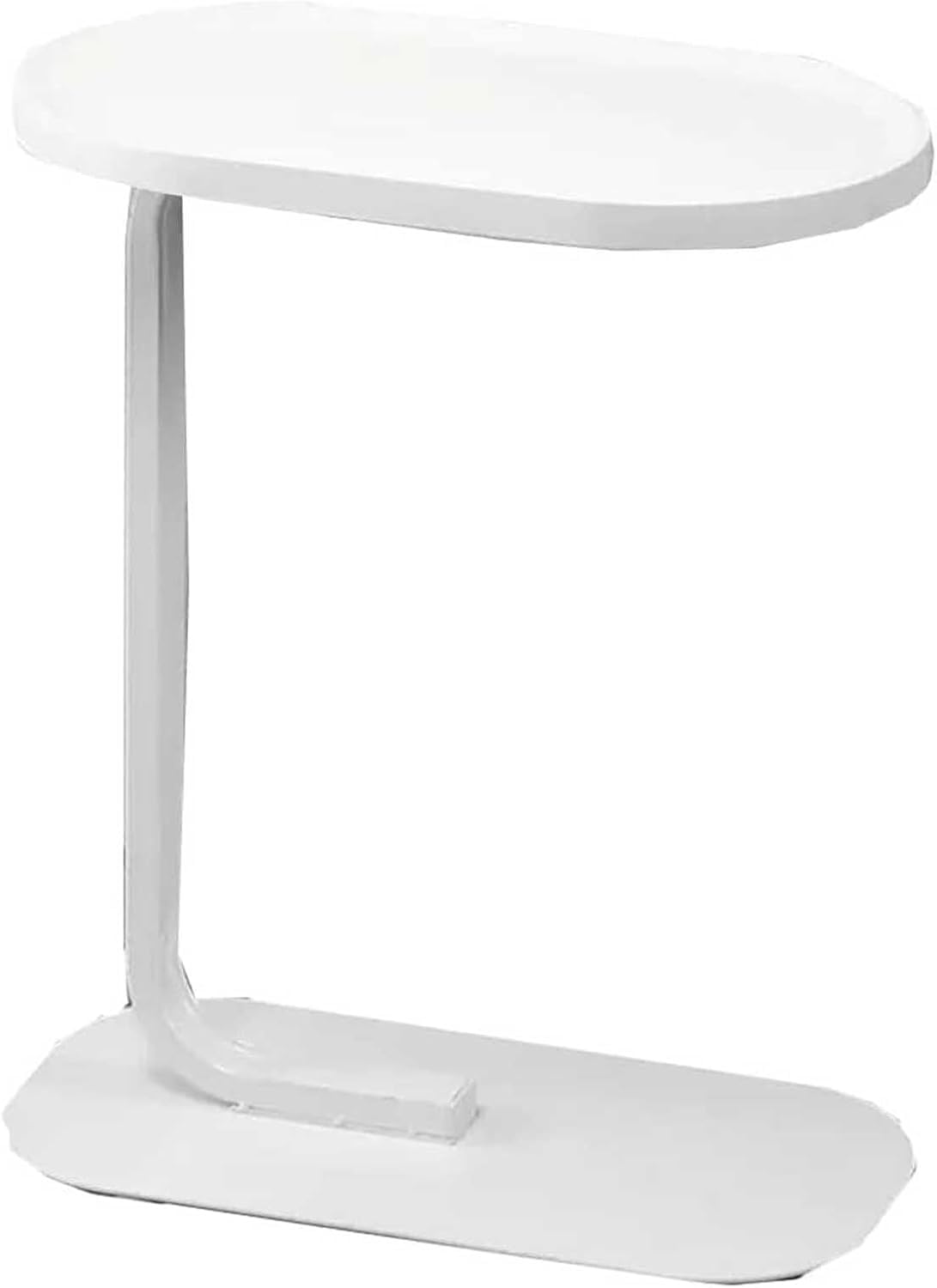 SXZenSpace Narrow Round Bedside Table with Flip Top Tray Perfect for Snacks & Drinks Stylish Nightstand Living Room Bedroom Use Space Saving Design