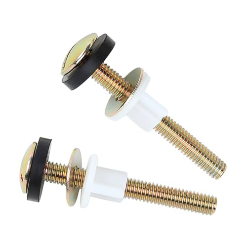 2 PCS Toilet Seat Screws Replacement Kit, Heavy Duty Toilet Seat Fastener with Plastic Nut and Metal...