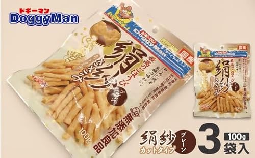 [ドッグフード]ドギーマン 絹紗 カットタイプ プレーン 100g×3袋