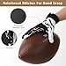 Goporoy Youth Football Gloves for Kids Excellent Grip Football Receiver Gloves, ICY Black Youth XS/S