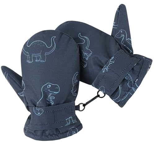 American Trends Toddler Mittens Warm Kids Lined Fleece Gloves Winter Ski Gloves Snow Waterproof Mittens for Baby Boys Girls2