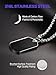Richsteel Military Dog Tag Pendant Necklace for Men Stainless Steel Hip Hop Jewelry with 22''Chain(+2''Extended)