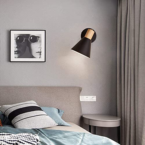 Clankin Wall Sconces Lighting Fixture Set Of 2,Black Rotateable Wall Mounted Bedside Wall Lamp For Industrial Bedroom Bathroom, Sink Lighting For Bedroom Hallway Living Room (2Pack-Black) #TOP3