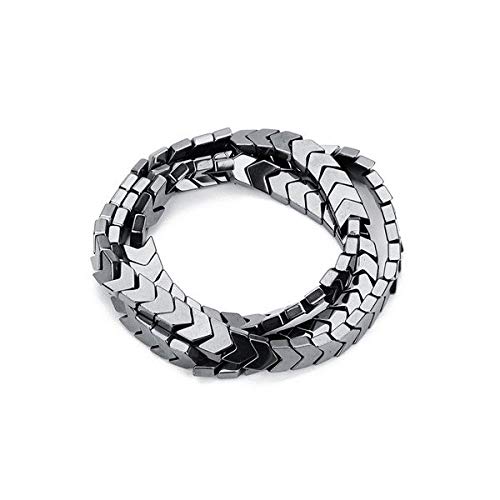 Calvas DC Wholesale 95pcs/lot Gold Color Black Hematite Beads 6mm Wavy Arrow Shape Spacer Beads Charms for DIY Bracelets Jewelry Making - (Color: Black)