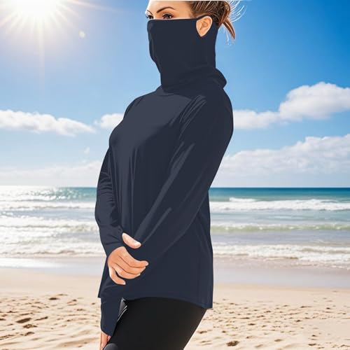 Women's Sun Protection Hoodie Men's Fishing Quick Dry Hiking Shirt Long Sleeve Shirts Tops with Face Mask Lightweight2