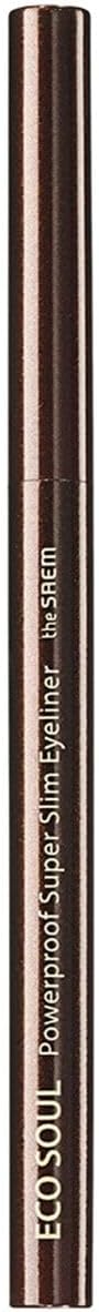 The Saem Uzun Süreli Kalıcı Süper Ince Eyeliner - Eco Soul Powerproof Super Slim Eyeliner - Choco Brown