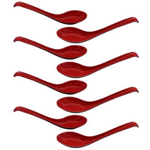 Zorveiio 8 Pcs Set Asian Soup Spoons