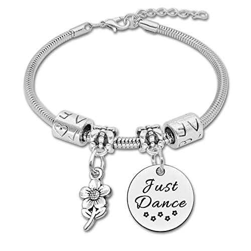 Image of DlaeKua Dance Gifts for Bracelets Jewelry Dance Team Gifts Valentines Day Gift for Dancing Teacher Dancers Birthday Stainless Steel