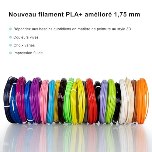 Kretrum Recharges de filament PLA 31 couleurs 1,75 mm, 5 m compatibles MYNT3D, SCRIB3D, PIKA3D – vue 6