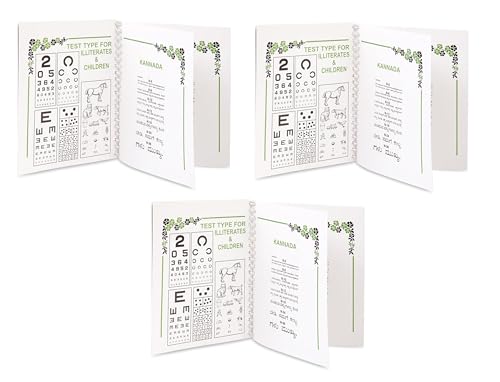 Image of HYZIK Near vision chart book Multi language book for eye test.. (3)