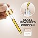 Bumobum 1 oz Dropper Bottle, Clear Glass Dropper Bottle with Glass Measured Dropper & Golden Cap, Empty Eye Tincture Bottles with Funnel & Labels for Essential Oils Serums Tavel Liquids, 4 Pack