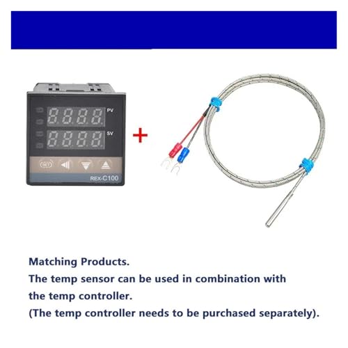 Termopar tipo K de 5m con cable de aguja para medir temperatura de 0 a 600 ℃ 6