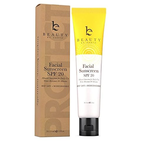 Facial Sunscreen SPF 20; Water Resistant Mineral Sunblock Cream for Daily Use Matte Face Moisturizer Lotion for Men, Women, Kids & Babies, Natural & Organic Ingredients Best Oily, Dry & Sensitive Skin Cover