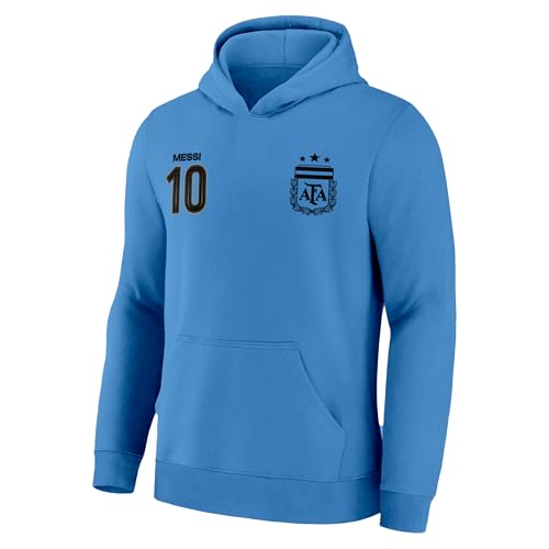 Image of Icon Sports Officially Licensed Argentine Football Association Lionel Messi Pullover Hoodie - Unisex Kids