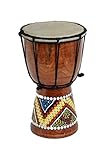 Handmade 50cm Anfänger Djembe Trommel Bongo Drum Holz Bunt Bemalt