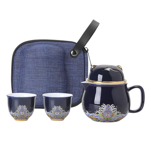 Ensemble de tasses à thé portables en céramique service théière