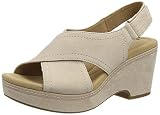 sandalia rosa tacon cuadrado  Clarks Giselle Cove, Sandalia con talón Mujer, Dusty Rose Suede, 38 EU