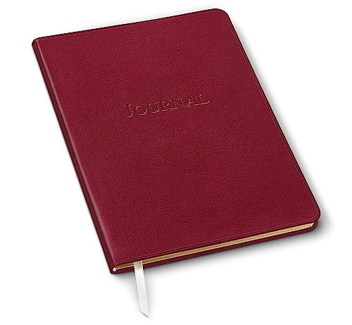 Gallery Leather Journal Notebook - 192 Pages, Softcover, For Men and Women, For Writing, Work & Travel, Handcrafted - Camden Red - 9.75 x 7.5, Large Lined