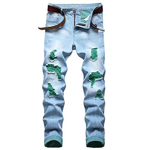 Men's Ripped Hole Slim-fit Casual Jeans