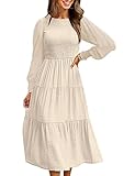 ♥Eigenschaften: Das Maxikleid mit gerüschtem Oberteil ist am Oberkörper tailliert, während der Kleid luftig und fließend, perfekt um Ihre Taille zu betonen und Ihren Bauch zu verstecken. entweder die fließenden Saum oder gerüscht Mieder, wird nonstop gesprochen werden