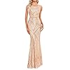 Glitter Formal Dresses Long Evening Gowns Bodycon Mermaid Sparkly Sequin Boat Neck Cocktail Party Dress