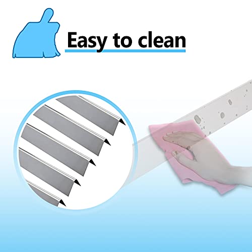 Gassaf 17.5" Set Of 5 Stainless Steel Flavorizer Bars Replacement For Weber Genesis 300,E310,S310,E330,Ep310,Ep320,Ep330,S310,S330 Series Grill(17.5" X 2.25" X 2.375") #TOP5