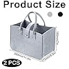 Rierousy Lot de 2 Sac à Provisions en Feutre, Sac de Transport en Feutre, Sacs en Feutre Shopper, Petit Sac en Feutre, Shopping Bag Pour le Shopping, les Sorties, le Rangement (gris et noir) #1