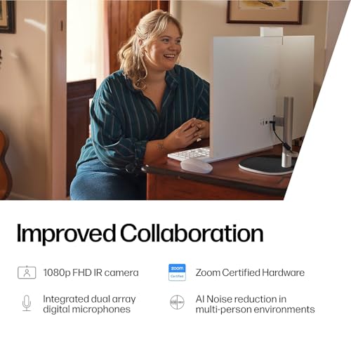 Image of HP 27 inch All-in-One Touchscreen Desktop Computer PC, AMD Ryzen AI 7 350(up to 5.0 GHz), 64GB DDR5-5600MHz, 4TB SSD, FHD IPS Display, Windows 11 Pro, BT 5.4, KB & Mouse, Accessories
