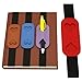 NELJIBEHU Pen Holder for Notebook,Journal, Planner,Adjustable Elastic Band PU Leather Design,Fits 8-11 Inch,4 Pack
