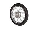 simson komplettrad schwarz Simson Art.-Nr. 344511 SIMSON-Komplettrad - HINTEN - 1,5x16 Zoll ALUFELGE poliert, Edelstahlspeichen - mit Heidenau-Reifen K55 montiert (Radnabe: Graugussbremsring (GG), abgedrehte Flanken)