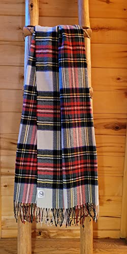 Chef L Home & Kitchen Plaid Throw Blanket: Lightweight Throw Blanket- Lap Blanket - Throw Blanket With Tassels - 60" X 50" All-Season Blanket - Multipurpose Blanket - Gift Ready (Red/Ivory Plaid) #TOP6