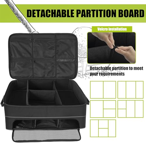 image for WELIDAY 2 Layer Golf Trunk Organizer, Golf Car Locker with Separate Ve
