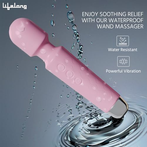 Image of Lifelong Massager Machine for Women -Rechargeable Wireless Mini Body Massager with 20 Vibration Modes,Fast Charging, 8 Speeds and Water Resistant-Massager Machine for Full Body