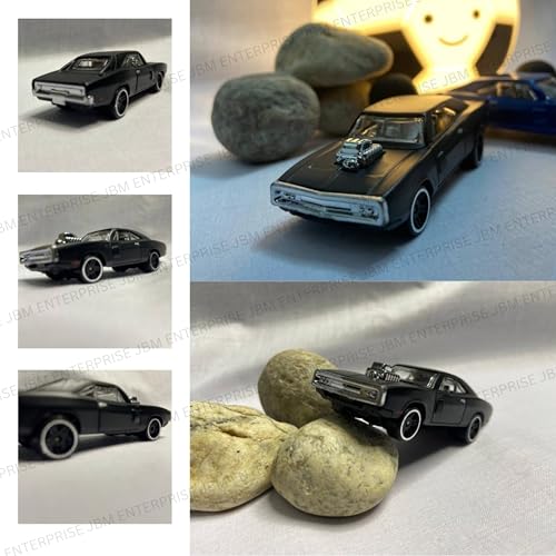 Image of 1:64 Scale Diecast Metal Car | Collectible Style Mini Car | Alloy Body, Smooth Wheels & Realistic Design | Display Model & Racing Toy Car for Kids, Adults & Collectors (Black) (Pack of 1)