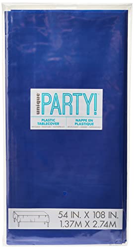 Unique Party 50394 - Nappe en Plastique Bleue Marine 2,74 m x 1,37 m